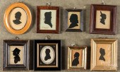 EIGHT SILHOUETTES, 19TH/20TH C
