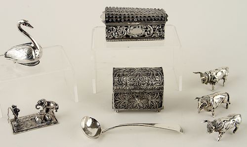 EIGHT SILVER TABLE ARTICLES 6.89
