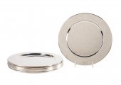 EIGHT SILVERPLATE CHARGERS, IN