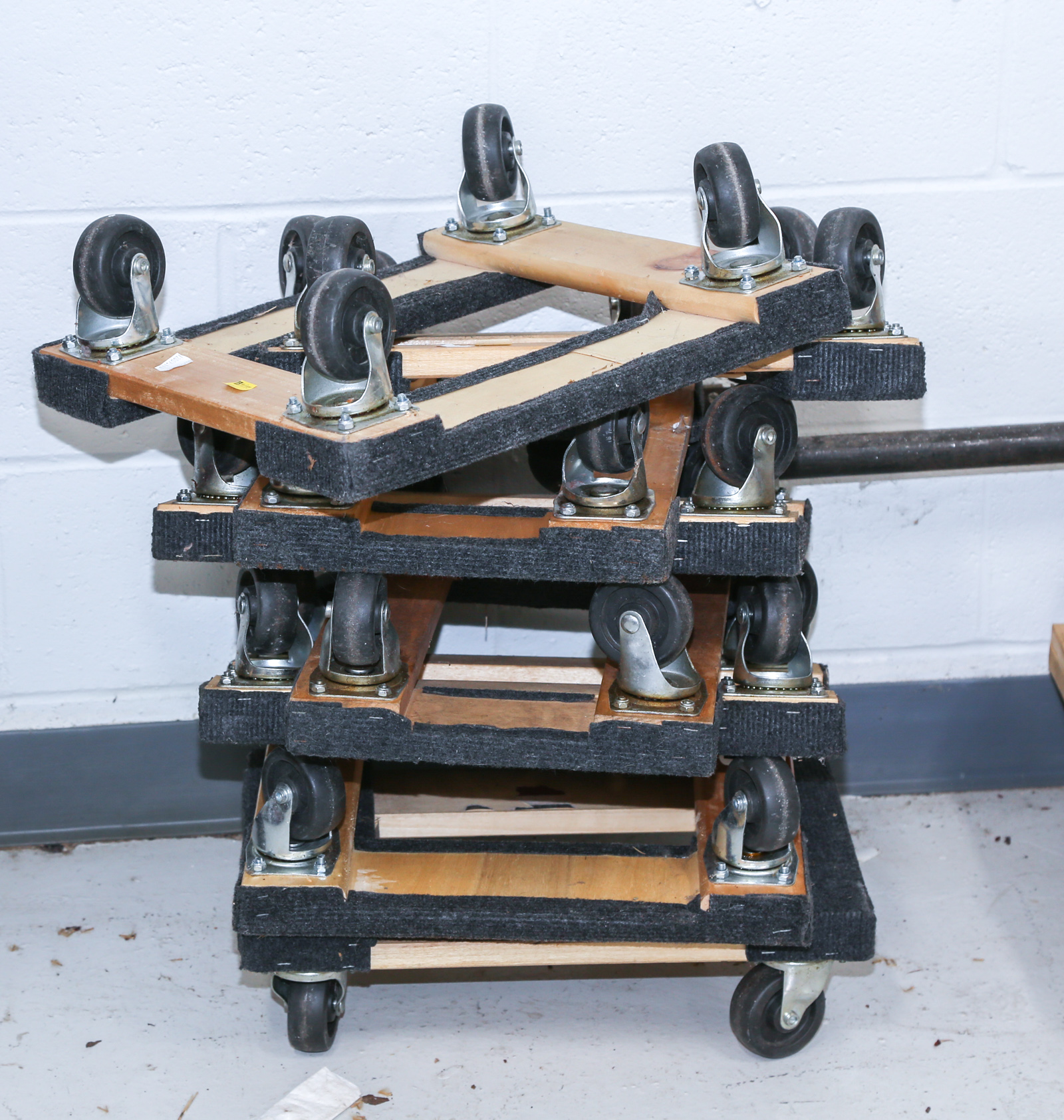 EIGHT SMALL FURNITURE DOLLIES .