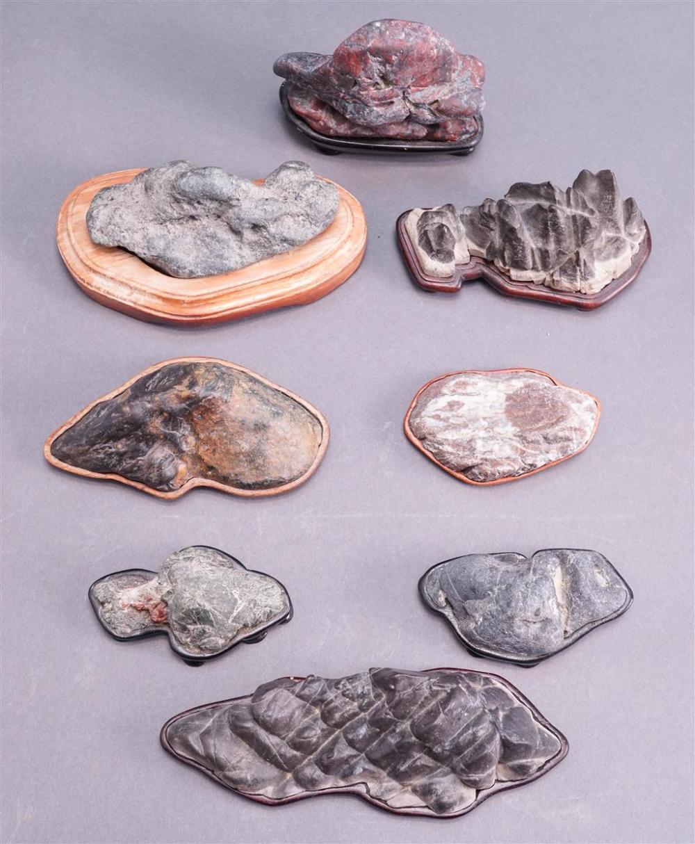 EIGHT SMALL JAPANESE SUISEKI STONES