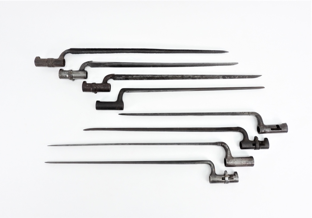 EIGHT SOCKET BAYONETS Three British