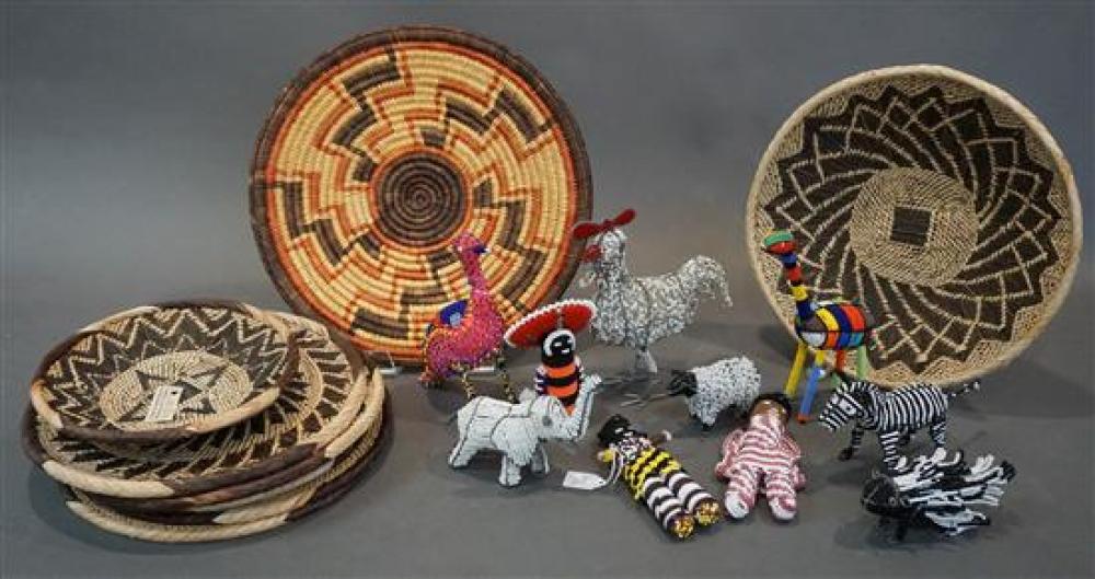 EIGHT SOUTH AFRICAN BEADED