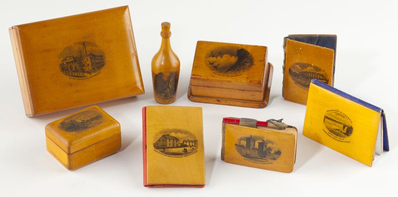 Eight Souvenir Woodware Items