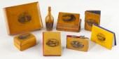Eight Souvenir Woodware Items