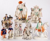 EIGHT STAFFORDSHIRE FIGURES, 1
