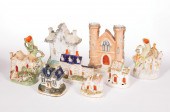 EIGHT STAFFORDSHIRE POTTERY OB