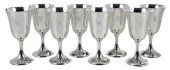 EIGHT STERLING SILVER GOBLETSA