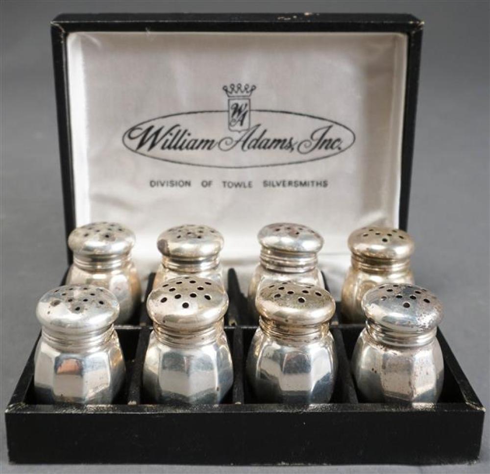 EIGHT STERLING SILVER SALT AND