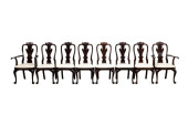 EIGHT STICKLEY QUEEN ANNE MAHO