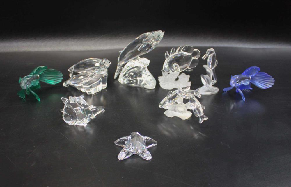EIGHT SWAROVSKI CRYSTAL