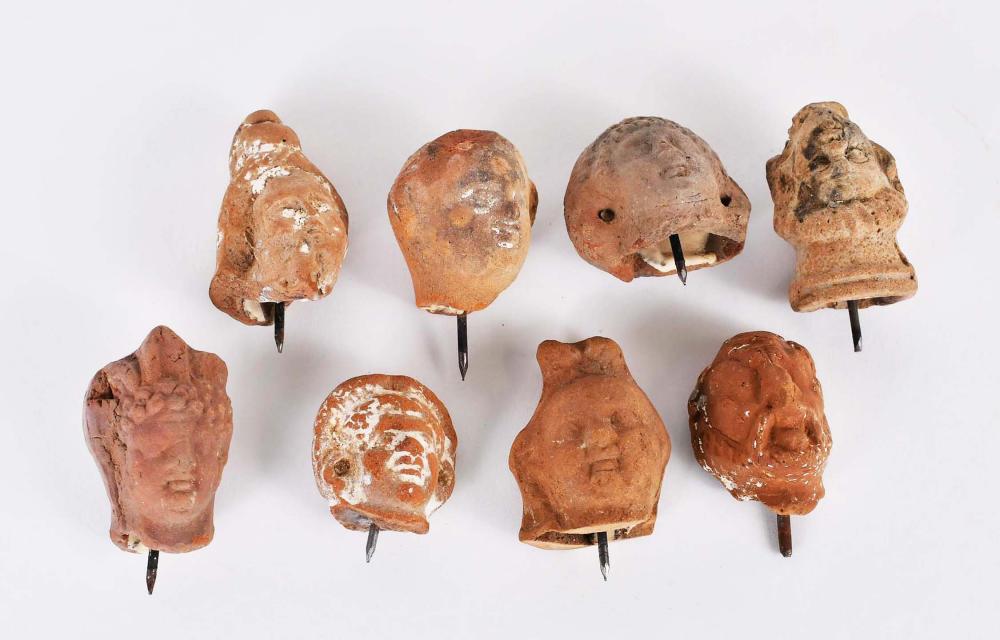 EIGHT TERRA COTTA MALE AND FEMALE