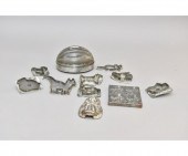 Eight tin cookie cutters; toge