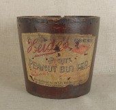 Eight tin lithograph peanut bu