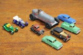 EIGHT TOY AUTOMOBILES.  Englis