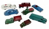 EIGHT TOY CARS AND TRUCKS 20TH