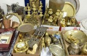 EIGHT TRAY LOTS OF BRASS TO IN