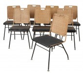 EIGHT TROPI-CAL DINING CHAIRSp