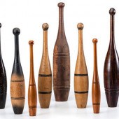 Eight Turned Wood Juggling Pin