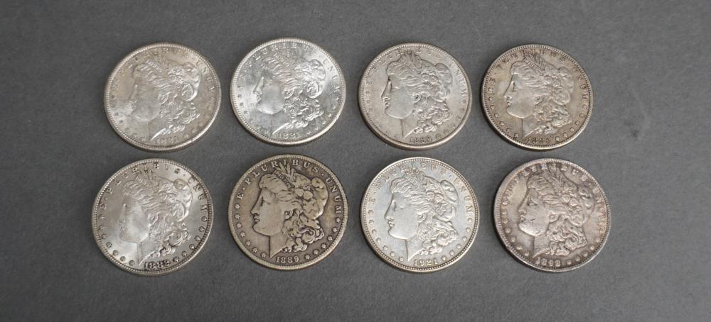 EIGHT U.S. MORGAN SILVER