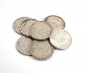 EIGHT U.S. SILVER MORGAN DOLLA