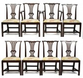 EIGHT VA CHIPPENDALE DINING CH