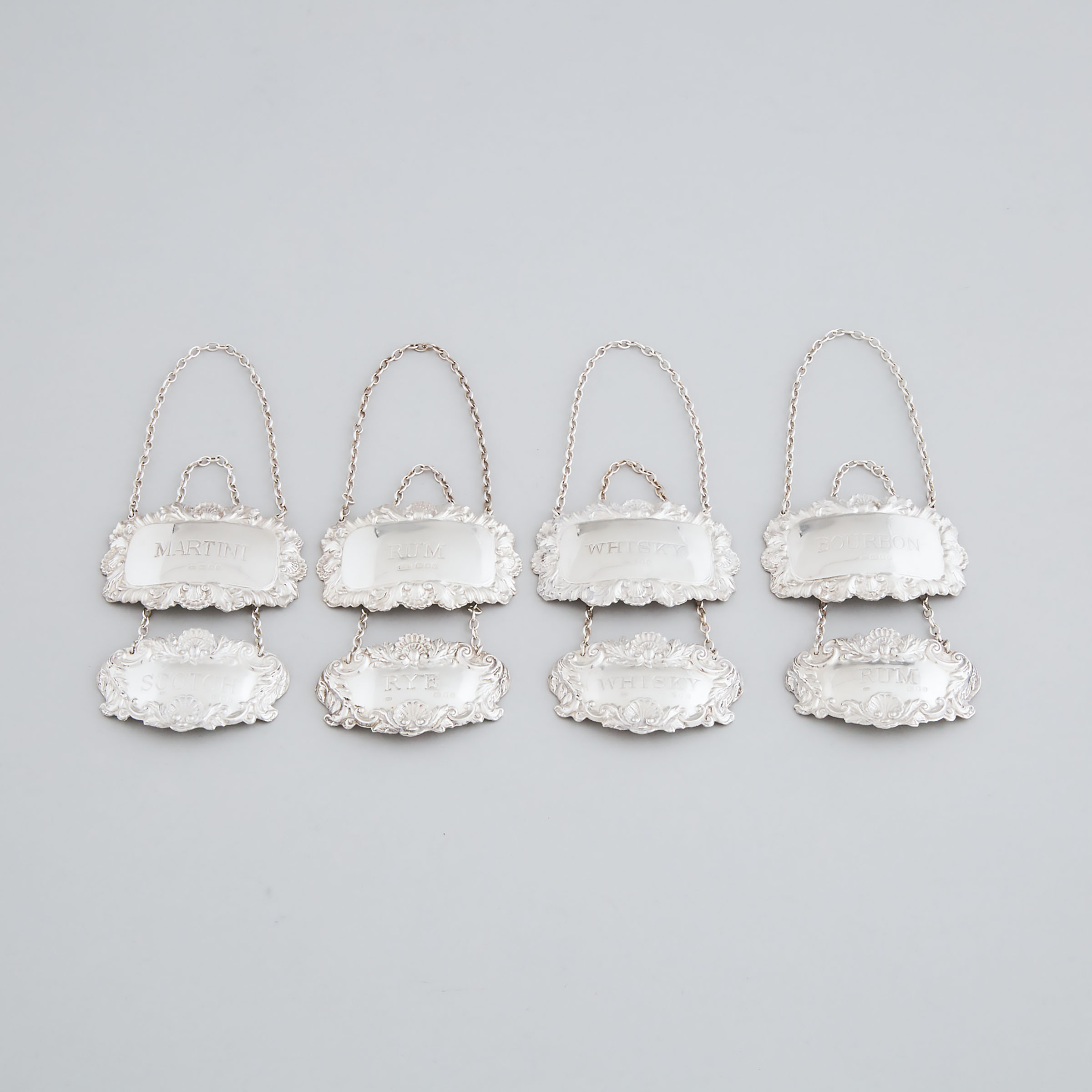 Eight Various English Silver Spirit