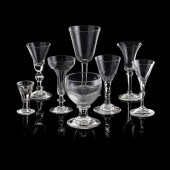 EIGHT VARIOUS GEORGIAN GLASSES