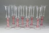 EIGHT VENETIAN HAND BLOWN GLAS