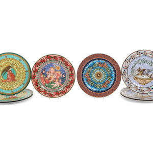 Eight Versace Porcelain Christmas