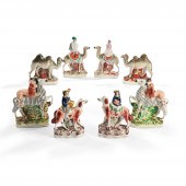 EIGHT VICTORIAN STAFFORDSHIRE