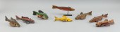 EIGHT VINTAGE FISHING DECOYS 2