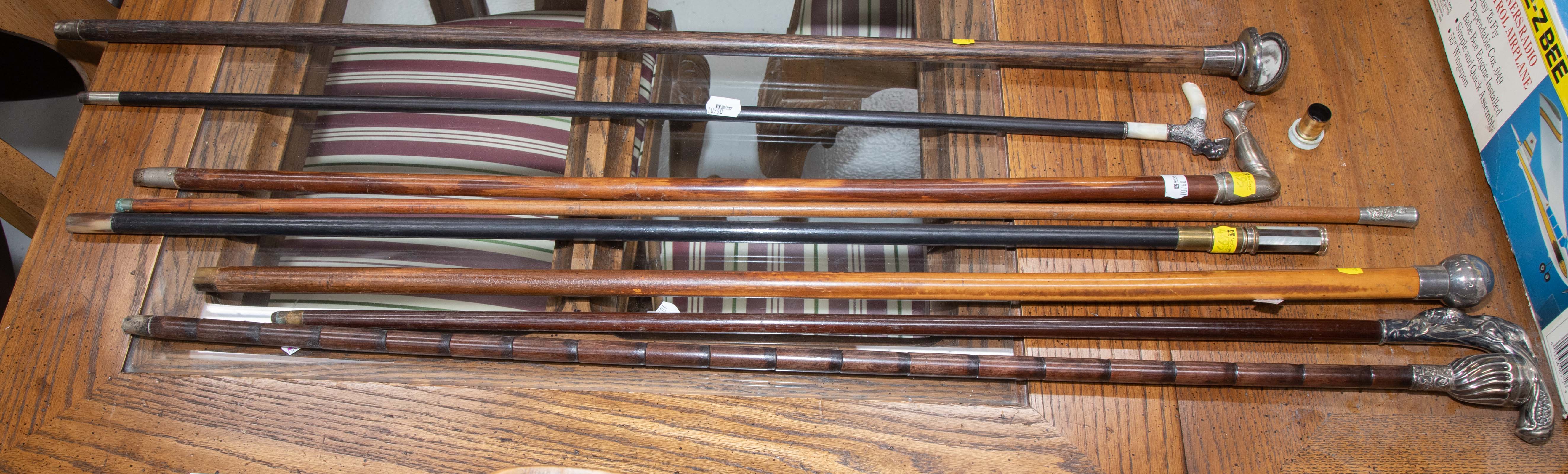 EIGHT WALKING STICKS Includes