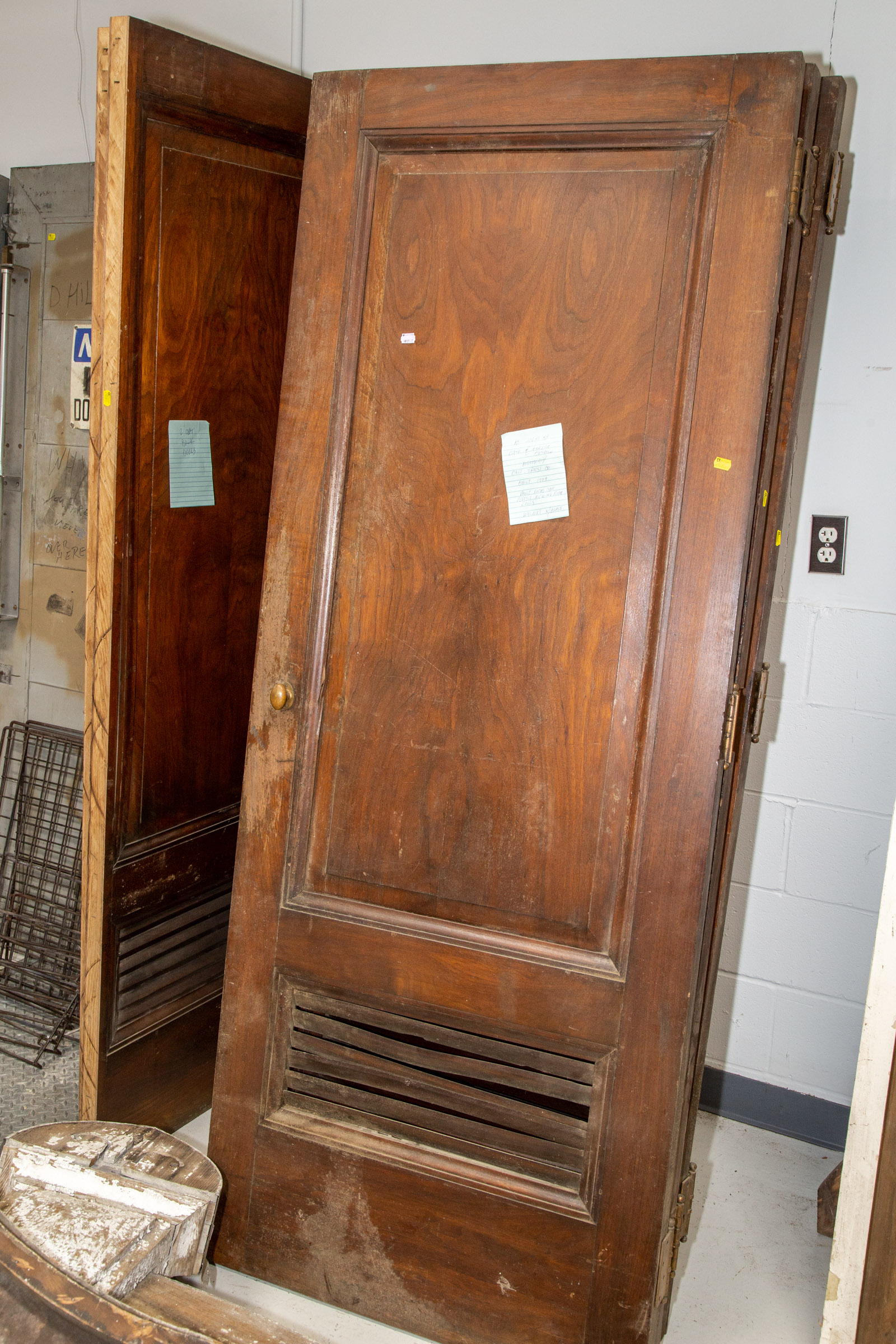 EIGHT WALNUT VAULT DOORS FROM