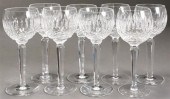 EIGHT WATERFORD CUT CRYSTAL CO