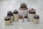 EIGHT WEIR GRADUATED STONEWARE
