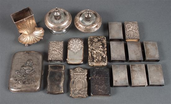 Eighteen American sterling silver