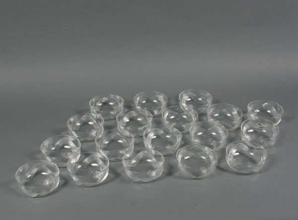 Eighteen Baccarat bowls. 4