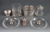 Eighteen cut crystal and sterl
