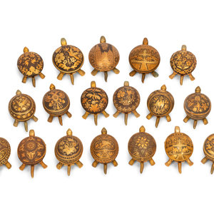Eighteen Gilt Bronze Turtle Bell