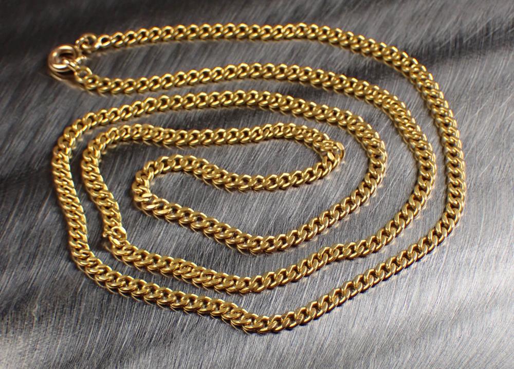 EIGHTEEN KARAT GOLD CURB CHAIN