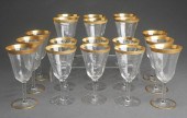 EIGHTEEN-PIECE ASSEMBLED GILT