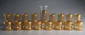 EIGHTEEN-PIECE PARTIAL GILT GL