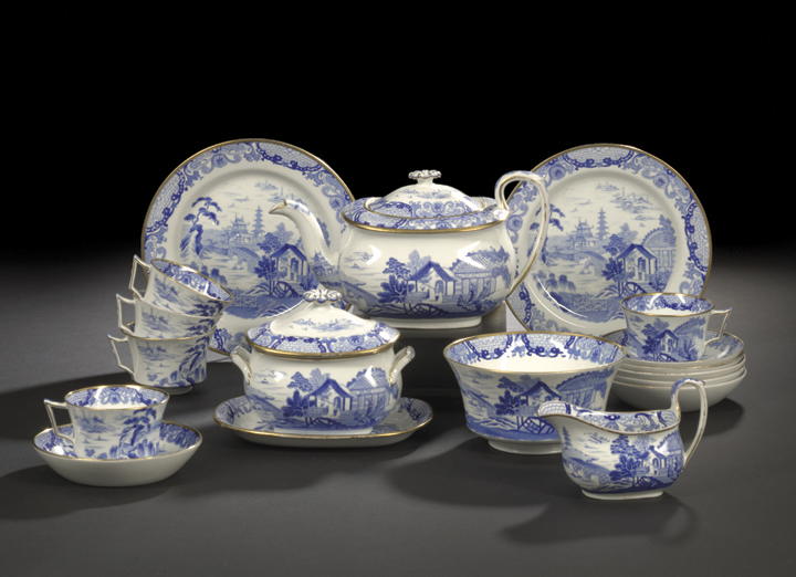 Eighteen-Piece Wedgwood Blue and