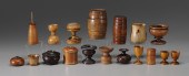 Eighteen Pieces Treenware incl