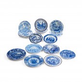 EIGHTEEN STAFFORDSHIRE BLUE TR