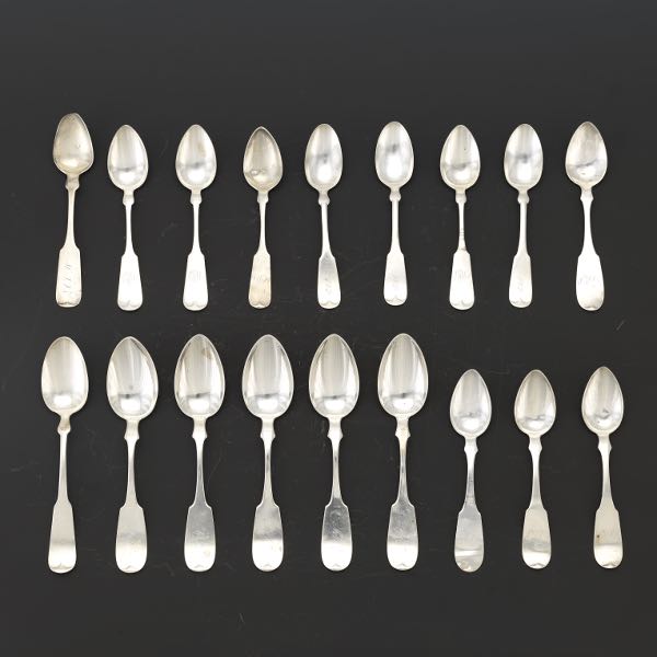 EIGHTEEN STERLING AND COIN SILVER