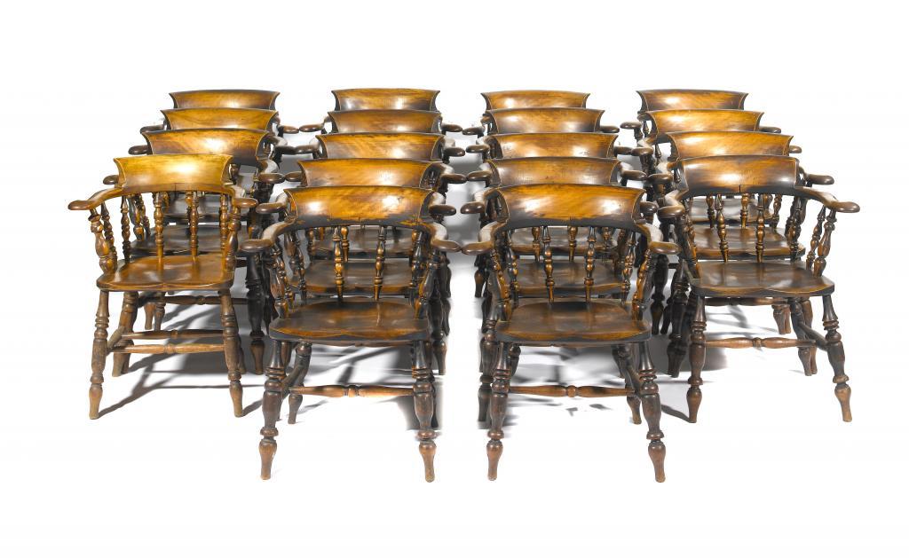 EIGHTEEN VICTORIAN ASH SMOKERS