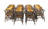 EIGHTEEN VICTORIAN ASH SMOKERS