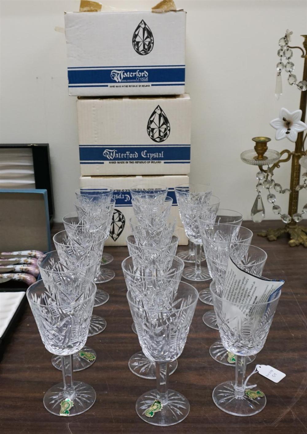 EIGHTEEN WATERFORD CUT CRYSTAL